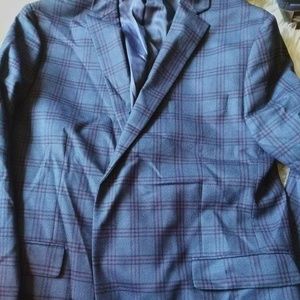 Navy and Purple Plaid Blazer